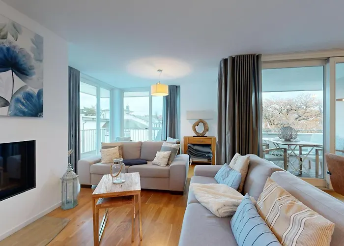 Strandnahe Mit Dachterrasse Und Meerblick, Strandhaus Seeblick, Binz